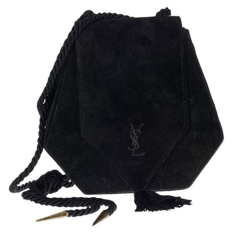 ysl all black|ysl black crossbody with tassel.